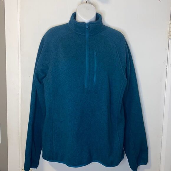 TELLURIDE CLOTHING CO Blue Coral 1/4 Zip Knit Pullover-M NWT - Picture 1 of 5